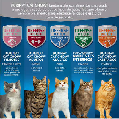 Ração Nestlé Purina Cat Chow Gatos Exigentes Frango Carne e Atum
