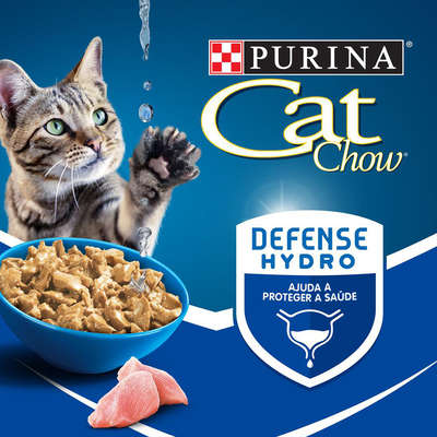 Ração Úmida Nestlé Purina Cat Chow Sachê Adultos Frango ao Molho