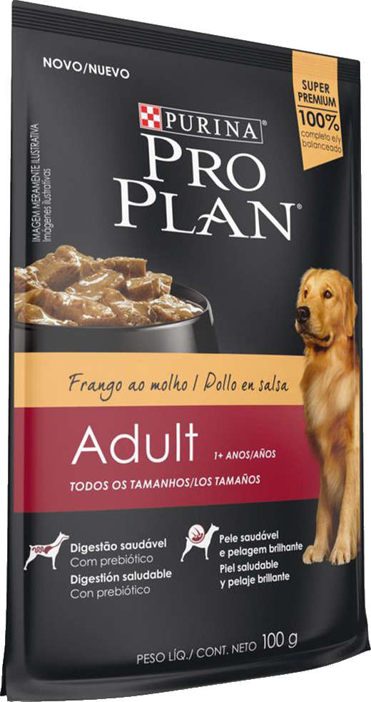 Ração Úmida Nestlé Purina Pro Plan Frango ao Molho Cães Adultos - 100 g