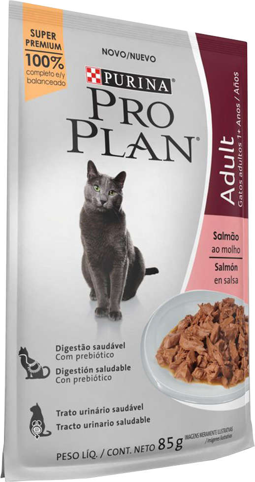 Ração Úmida Nestlé Purina Pro Plan Salmão ao Molho para Gatos Adultos - 85 g