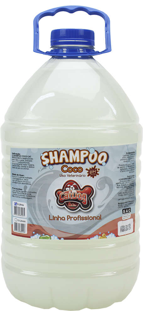 Shampoo Coco CatDog & Cia Linha Profissional para Cães e Gatos - 10 Litros