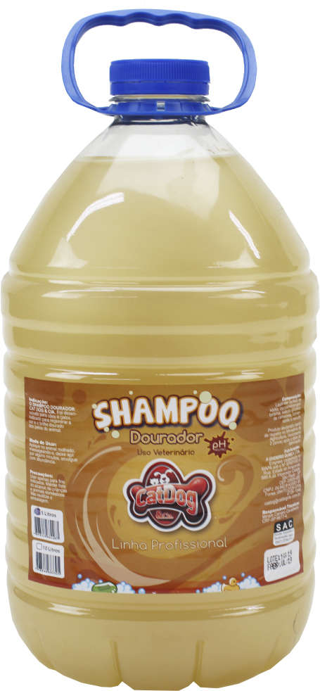 Shampoo Dourador CatDog & Cia Linha Profissional para Cães e Gatos - 5 Litros