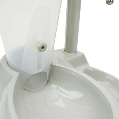 Bebedouro Chalesco de Bilha e Comedouro Automático - Creme