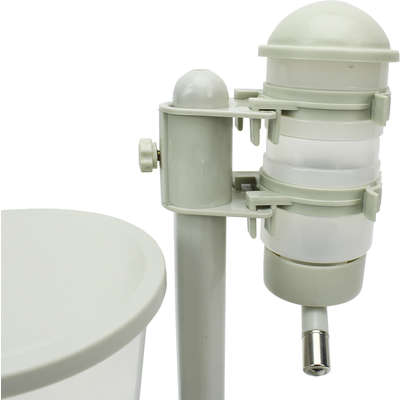 Bebedouro Chalesco de Bilha e Comedouro Automático - Creme