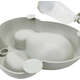 Bebedouro Chalesco de Bilha e Comedouro Automático - Creme
