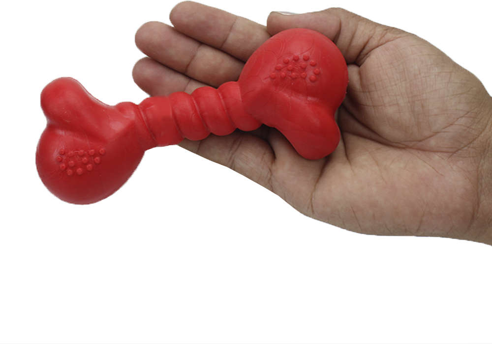 Brinquedo Furacão Pet Osso Maxbone de Borracha Vermelho - Tam. M