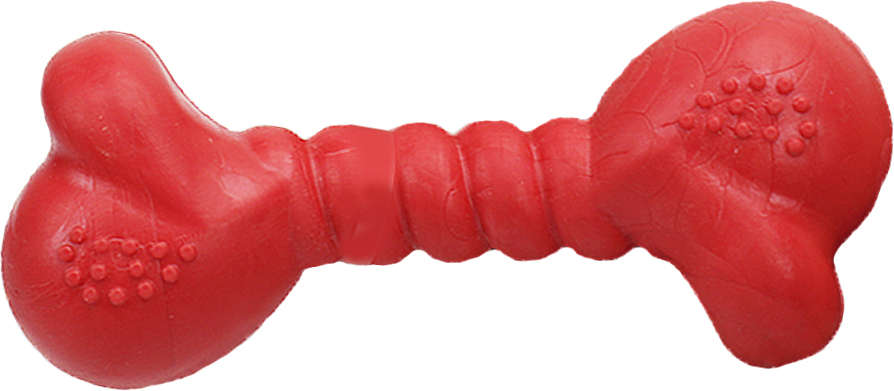 Brinquedo Furacão Pet Osso Maxbone de Borracha Vermelho - Tam. M