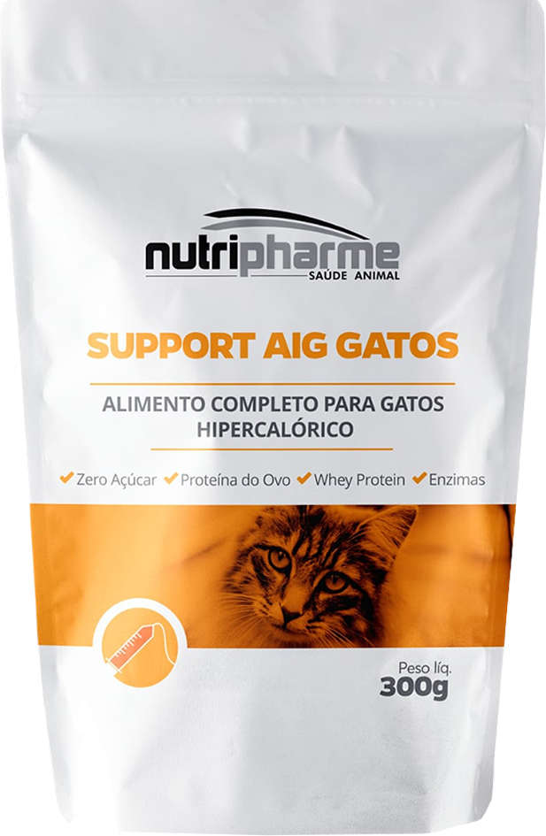 Suplemento Vitamínico Nutripharme Support Aig para Gatos - 300 g