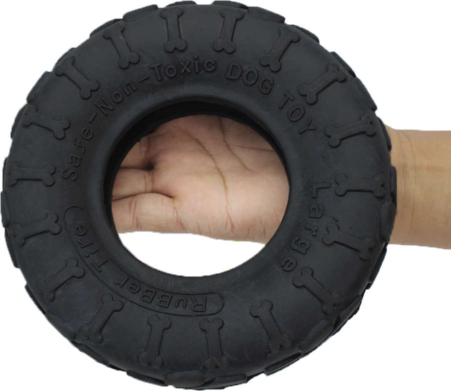Brinquedo American Pets Pneu de Borracha Preto - Tam. G