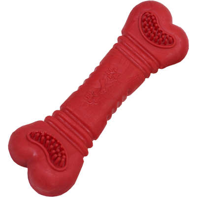 Brinquedo Furacão Pet Osso de Borracha Vermelho