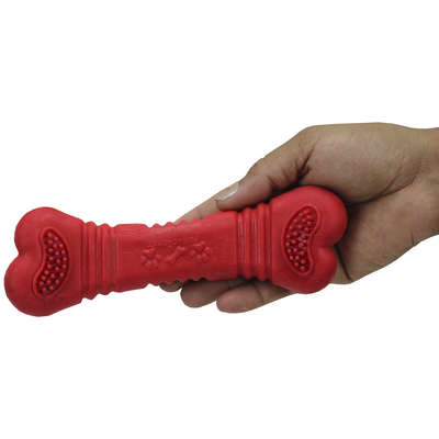 Brinquedo Furacão Pet Osso de Borracha Vermelho