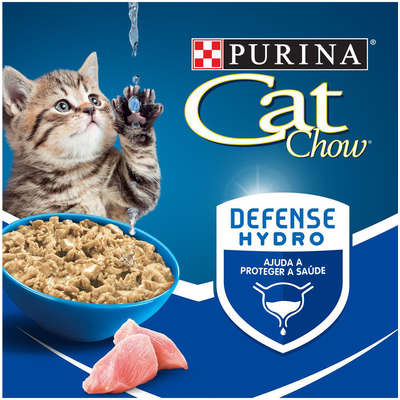 Ração Úmida Nestlé Purina Cat Chow Sachê Filhotes Frango ao Molho