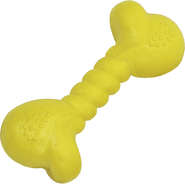 Brinquedo Furacão Pet Osso Maxbone de Borracha Amarelo - Tam. P