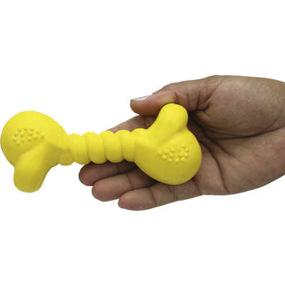 Brinquedo Furacão Pet Osso Maxbone de Borracha Amarelo
