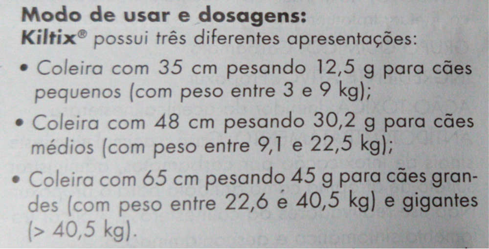 Coleira Elanco Antipulgas e Carrapatos Kiltix - Tam. G