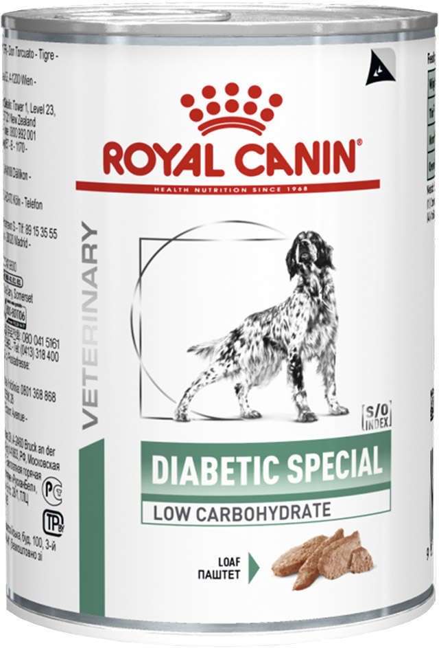 Ração Royal Canin Lata Canine Veterinary Diet Diabetic Especial Low Carbohidrat Wet - 410 g