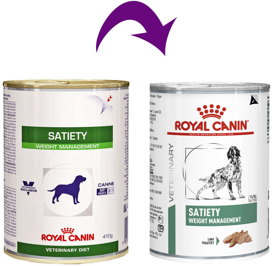 Ração Royal Canin Lata Canine Veterinary Diet Satiety Support Wet para Cães Adultos Obesos - 410 g