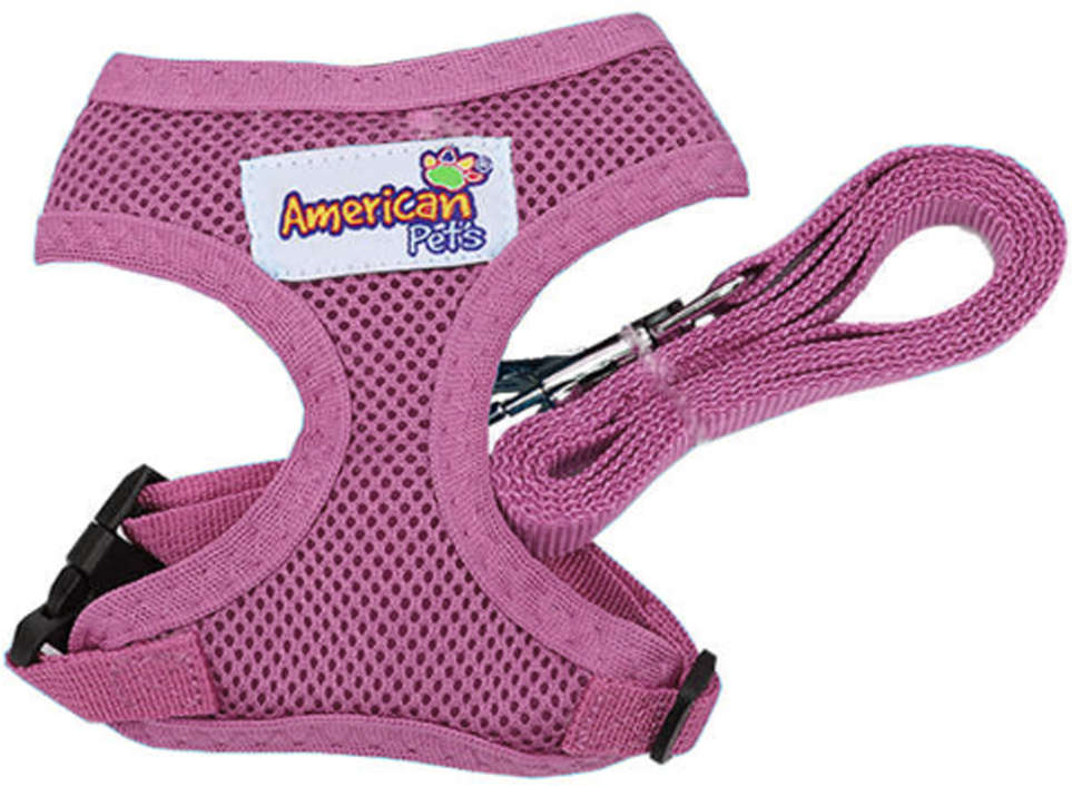 Guia e Peitoral American Pets Confort Rosa - Tam. XXG