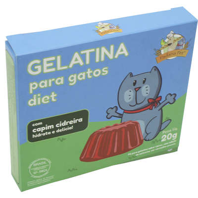 Gelatina Diet Padaria Pet com Capim Cidreira para Gatos