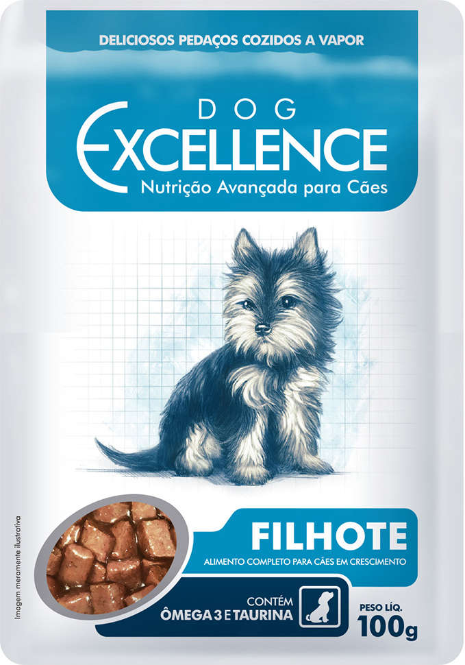 Ração Úmida Dog Excellence Sachê para Cães Filhotes - 100 g