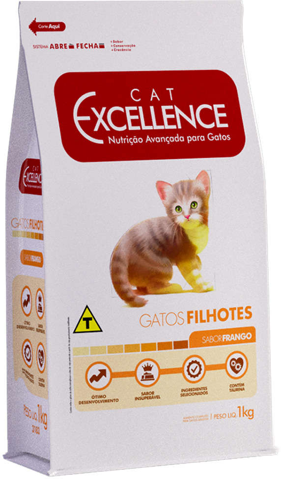 Ração Seca Cat Excellence Frango para Gatos Filhotes - 1Kg