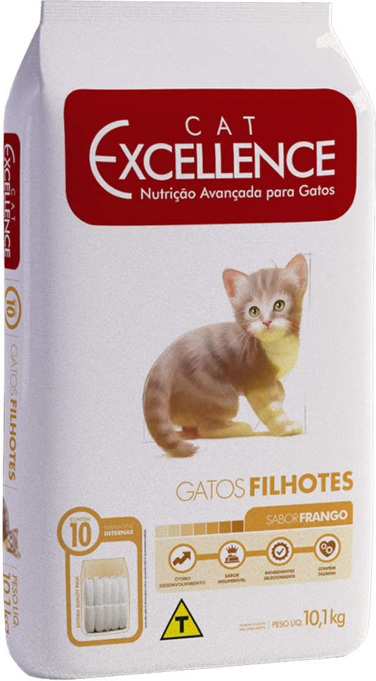 Ração Seca Cat Excellence Frango para Gatos Filhotes - 10,1Kg