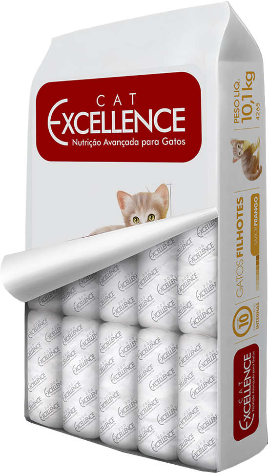 Ração Seca Cat Excellence Frango para Gatos Filhotes - 10,1Kg