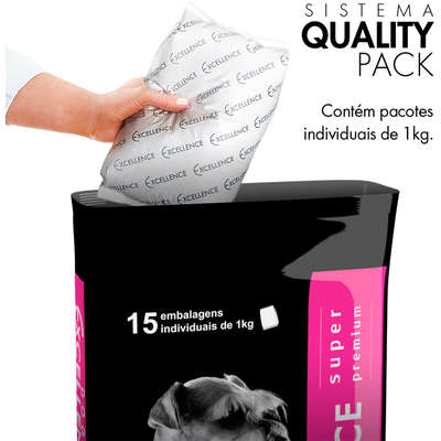 Ração Selecta Dog Excellence Super Premium Cães Adultos Raças Médias Arroz e Frango