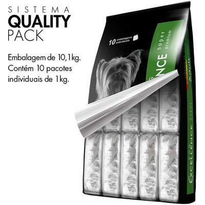 Ração Dog Excellence Super Premium Cães Adultos Raças Pequenas Frango e Arroz