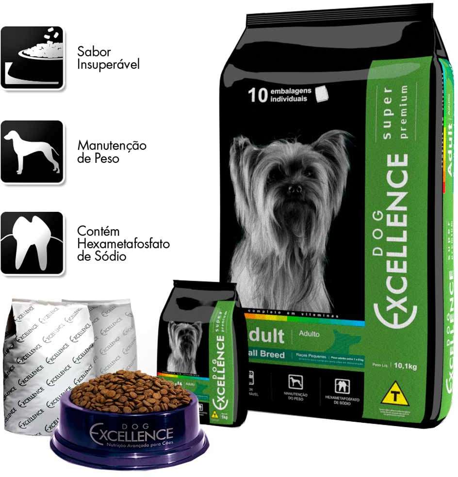 Ração Seca Dog Excellence Super Premium Frango e Arroz para Cães Adultos Raças Pequenas - 10,1Kg