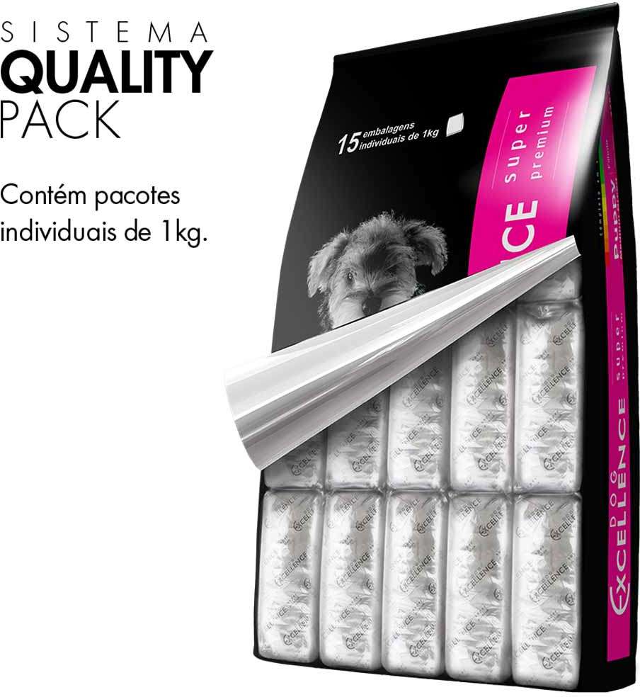 Ração Seca Dog Excellence Super Premium Frango para Cães Filhotes Raças Médias - 15Kg