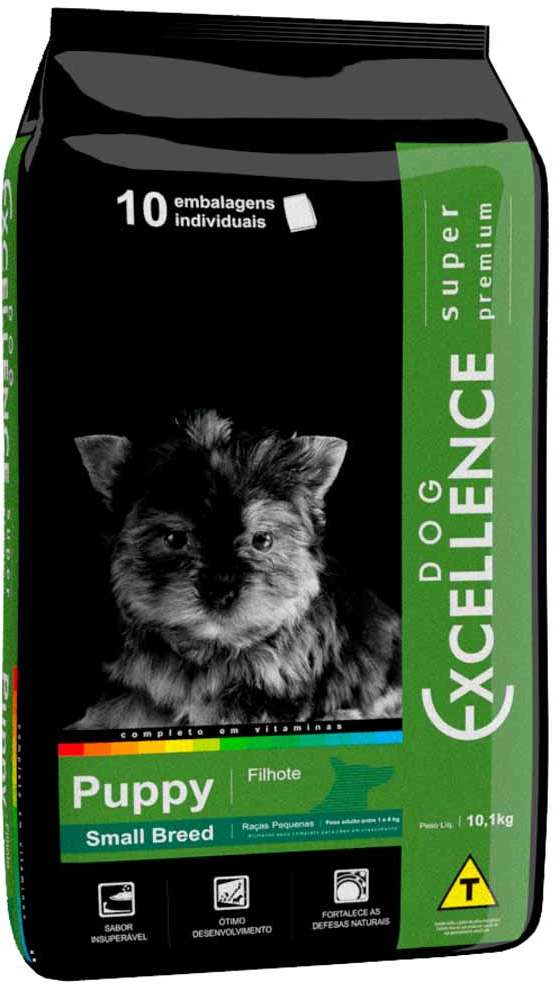 Ração Seca Dog Excellence Super Premium Frango e Arroz para Cães Filhotes Raças Pequenas - 10,1Kg