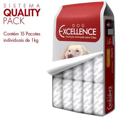 Ração Selecta Dog Excellence Cães Adultos Raças Grandes Frango e Arroz - 15 Kg