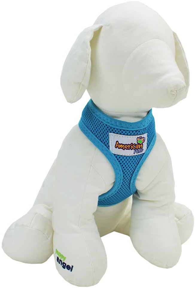Guia e Peitoral American Pets Confort Azul - Tam. P