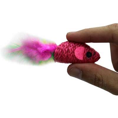 Brinquedo American Pets Cat Toy Ratinho com Penacho - 1 Unidade