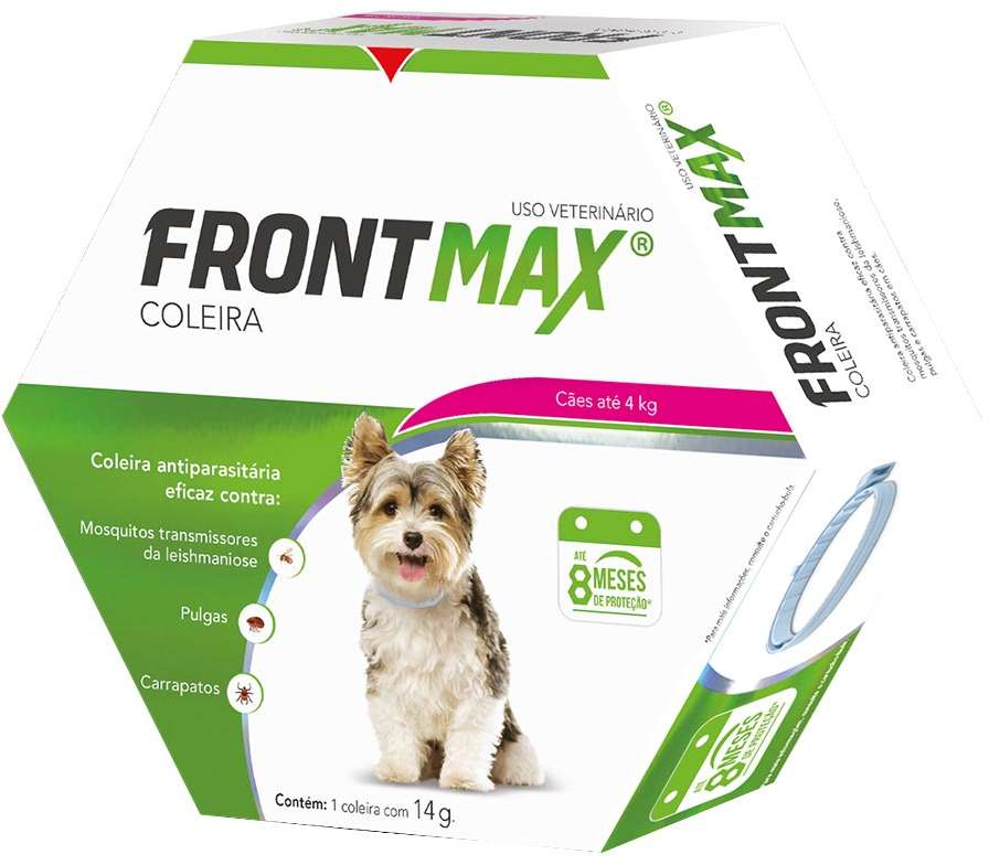 Coleira Antiparasitária Frontmax para Cães até 4Kg - 14 g