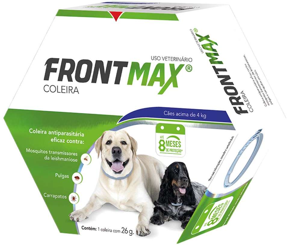 Coleira Antiparasitária Frontmax para Cães acima de 4Kg - 26 g