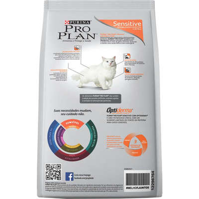 Ração Nestlé Purina Pro Plan Cat Sensitive para Gatos Adultos com Pele Sensível