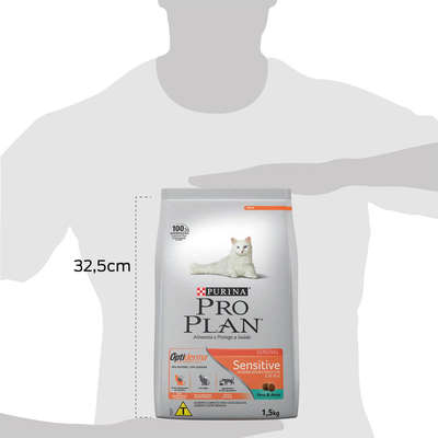 Ração Nestlé Purina Pro Plan Cat Sensitive para Gatos Adultos com Pele Sensível
