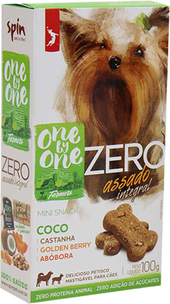 Petisco Onebyone Zero para Cães Sabor Abóbora e Castanha - 100g