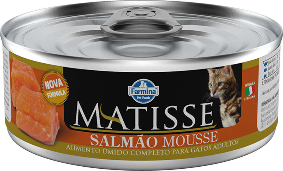 Ração Úmida Farmina Matisse Salmão Mousse para Gatos Adultos - 85 g