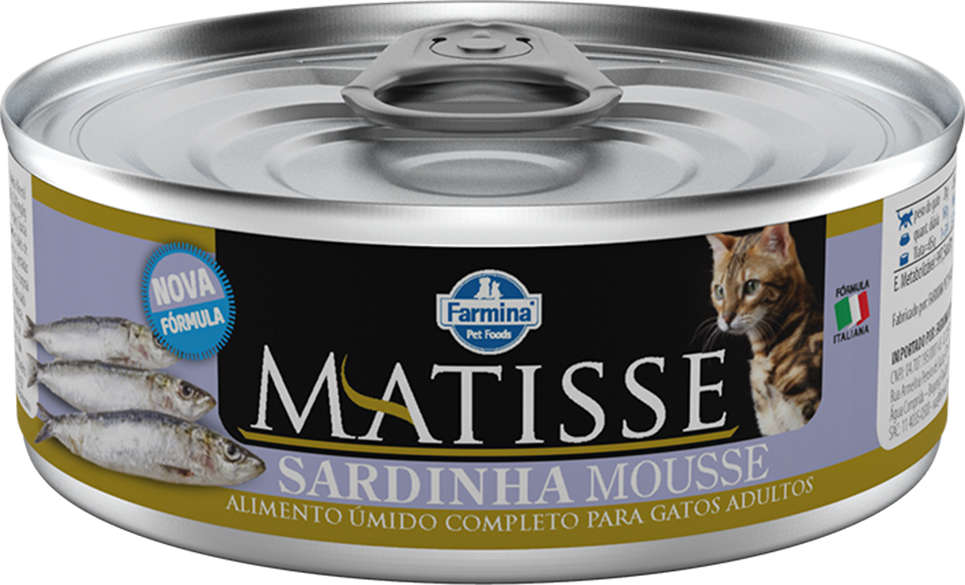 Ração Úmida Farmina Matisse Sardinha Mousse para Gatos Adultos - 85 g