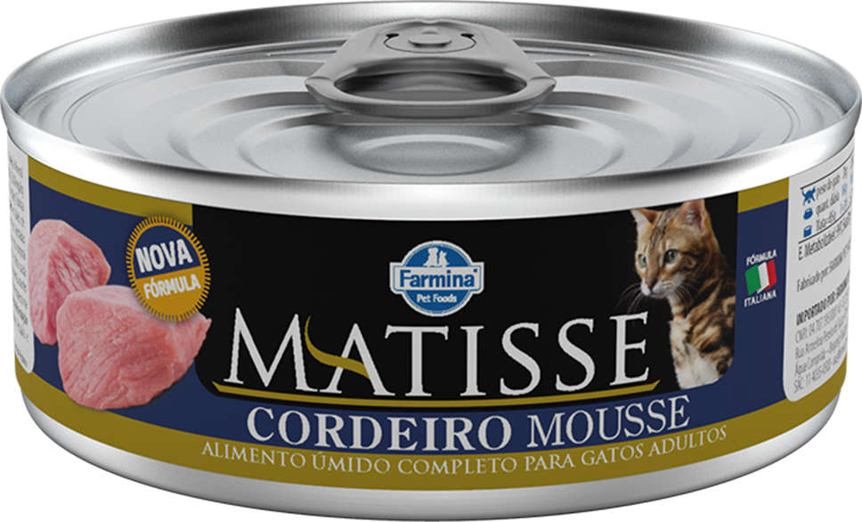 Ração Úmida Farmina Matisse Cordeiro Mousse para Gatos Adultos - 85 g