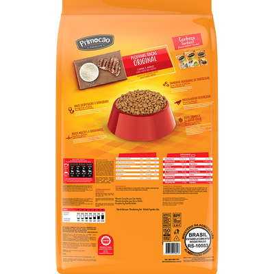 Ração Seca Primocão Premium Original Carne e Arroz para Cães Adultos de Raças Pequenas