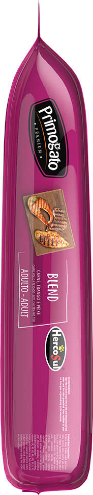 Ração Seca Primogato Premium Blend Carne, Frango e Peixe para Gatos Adultos - 10,1Kg