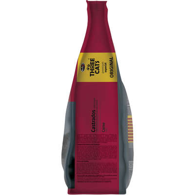 Ração Three Cats Original Sabor Carne para Gatos Adultos Castrados