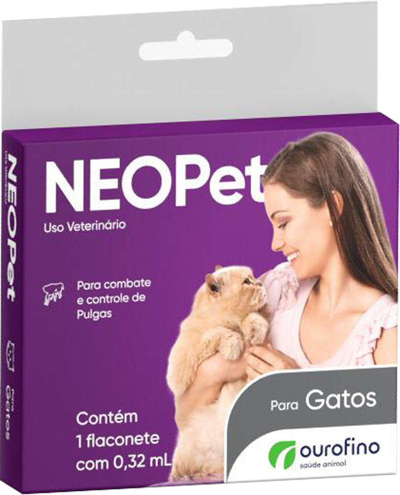 Antipulgas Neopet 40 mg para Gatos até 8Kg - 1 Pipeta