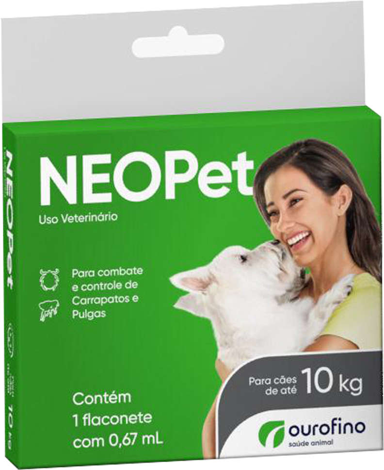 Antipulgas e Carrapatos Neopet 83,75 mg para Cães até 10Kg - 1 Pipeta