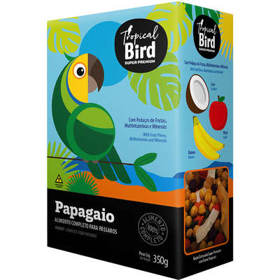 Ração Extrusada Tropical Bird Super Premium com Frutas Tropicais para Papagaio