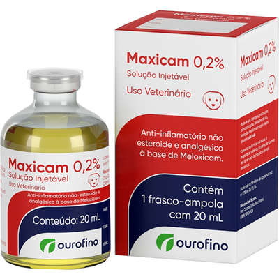 Anti-Inflamatório Ourofino Maxicam 0,2% Solução Injetável para Cães
